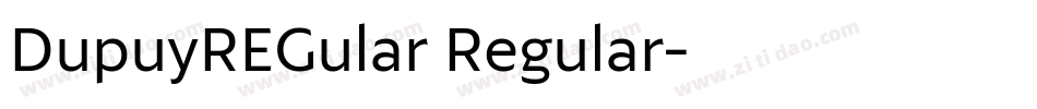 DupuyREGular Regular字体转换